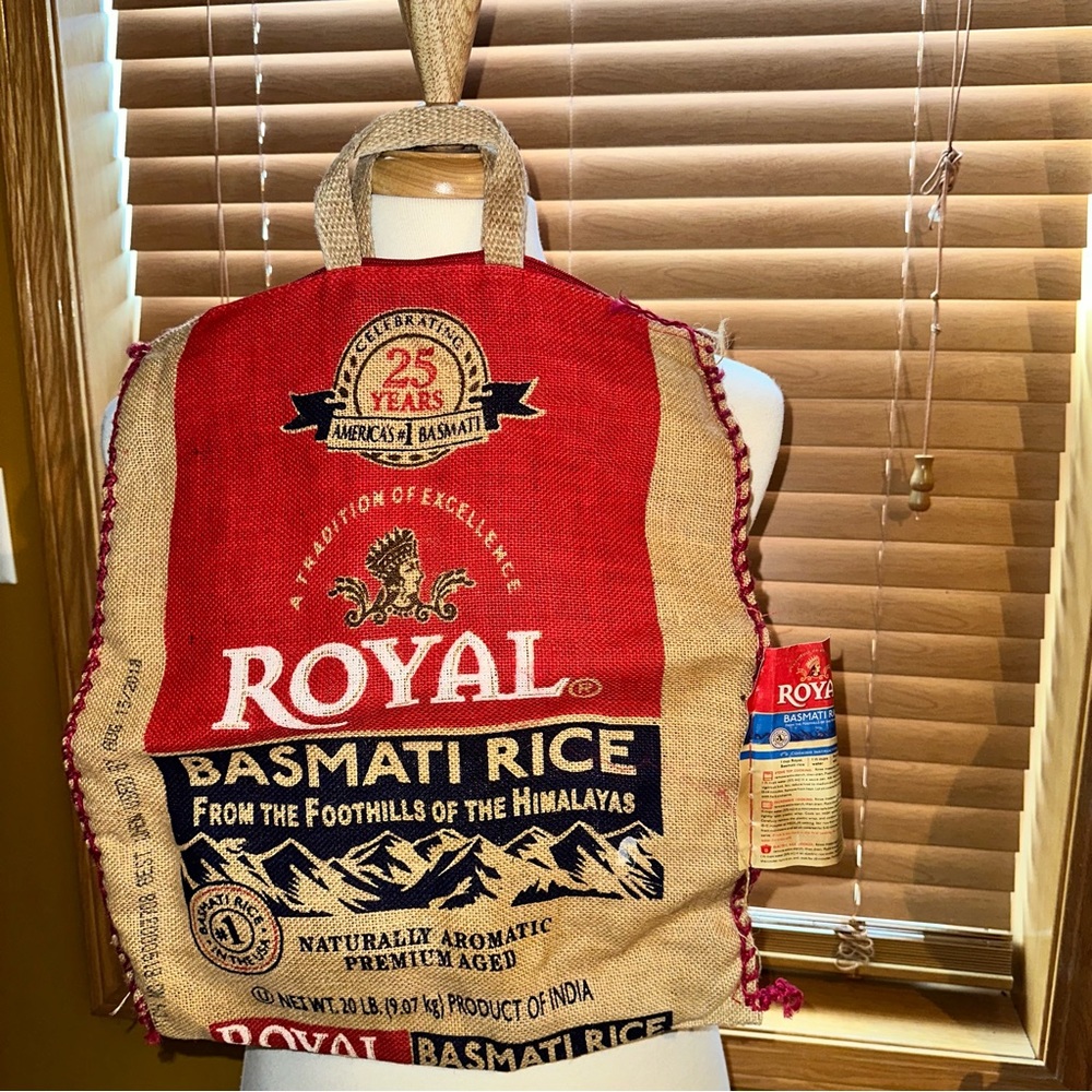 Royal Basmati Rice Tote Bag with Zipper